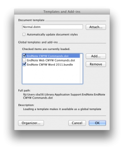 mac install endnote in word